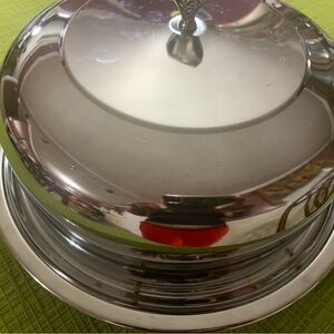 Stainless Steel Cake Stand with Dome Lid